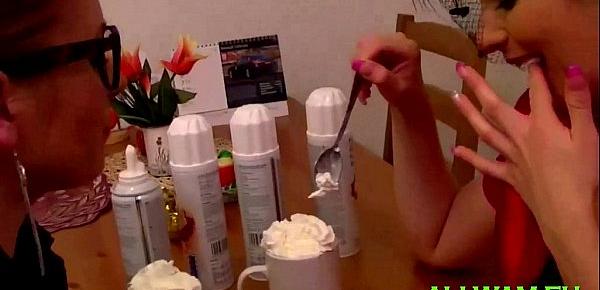  A Sexy mess With Whipped Cream